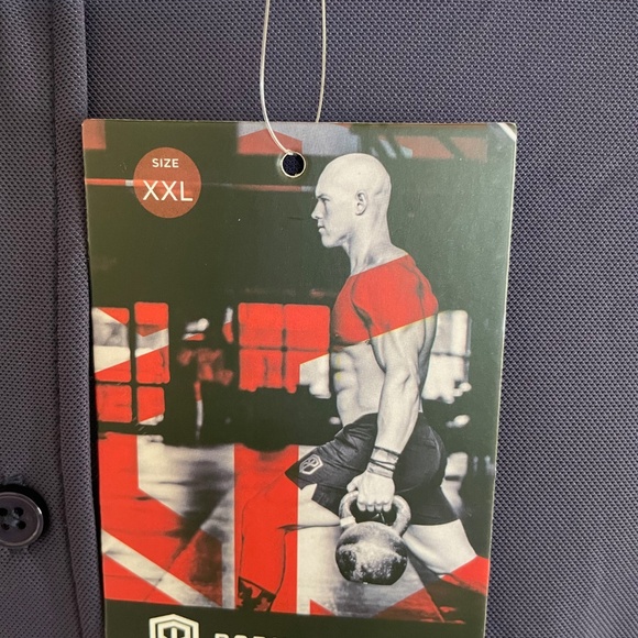 NWT Born Primitive Network Short Sleeve Shirt Muscle Shirt Stretch Navy Blue XXL - Picture 3 of 5